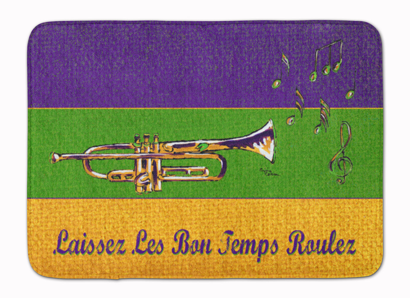 Mardi Gras Memory Foam Kitchen Mat Machine Washable Anti-Fatigue Cushion Comfort Bath or Kitchen Rug