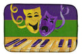 Mardi Gras Dish Drying Mat Absorbent Dish Drying Mat Pad for Kitchen Counter Dish Drainer Mat for Countertop, 14 x 21", Multicolor