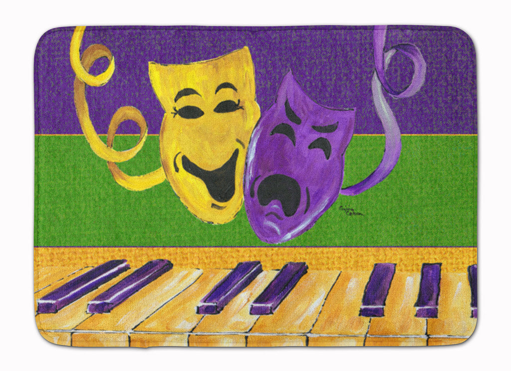 Mardi Gras Memory Foam Kitchen Mat Machine Washable Anti-Fatigue Cushion Comfort Bath or Kitchen Rug