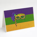 Mardi Gras Greeting Cards Pack of 8 Blank Cards with Envelopes Whimsical A7 Size 5x7