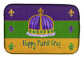 Mardi Gras Dish Drying Mat Absorbent Dish Drying Mat Pad for Kitchen Counter Dish Drainer Mat for Countertop, 14 x 21", Multicolor