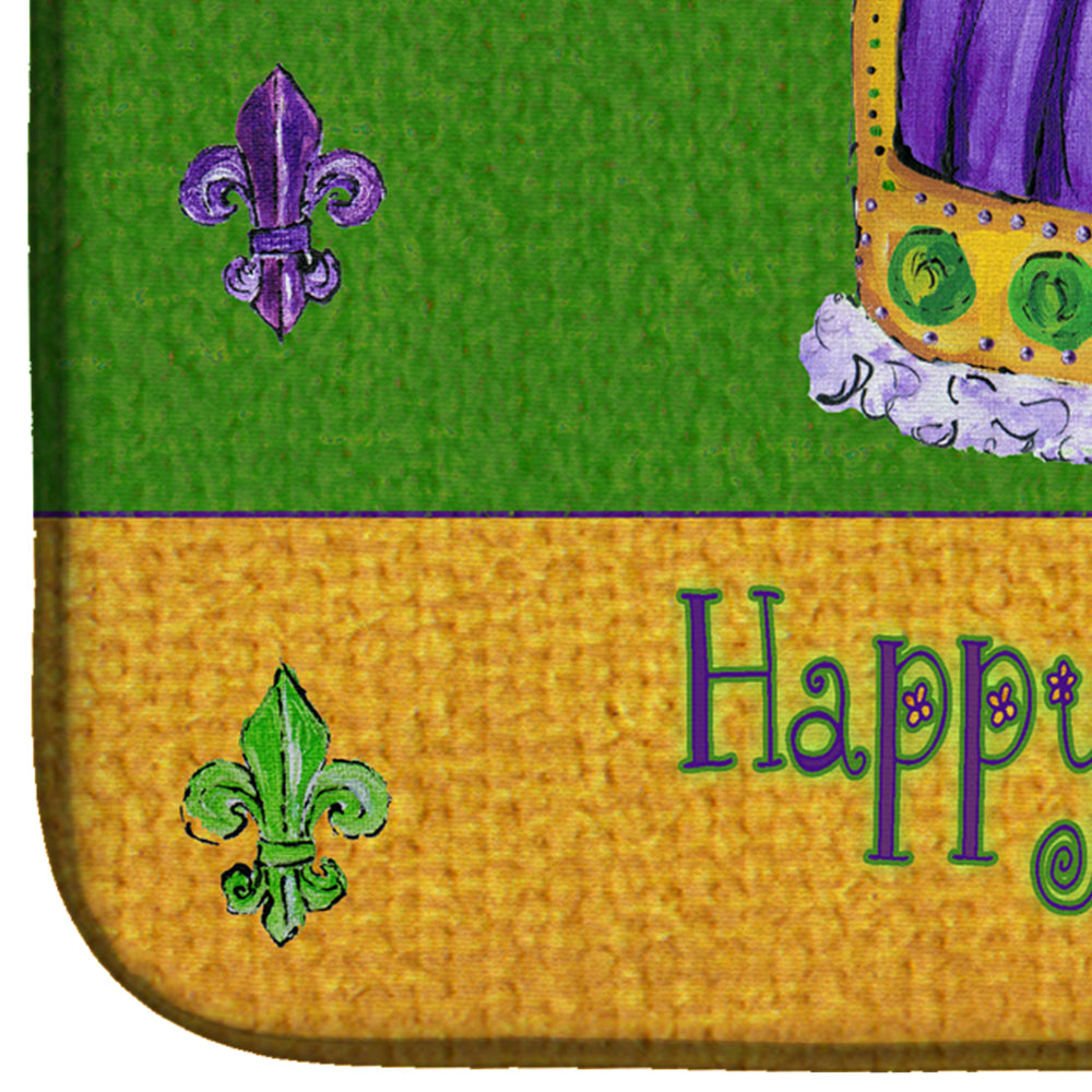 Mardi Gras Dish Drying Mat Absorbent Dish Drying Mat Pad for Kitchen Counter Dish Drainer Mat for Countertop, 14 x 21", Multicolor
