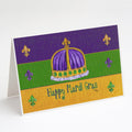 Mardi Gras Greeting Cards Pack of 8 Blank Cards with Envelopes Whimsical A7 Size 5x7