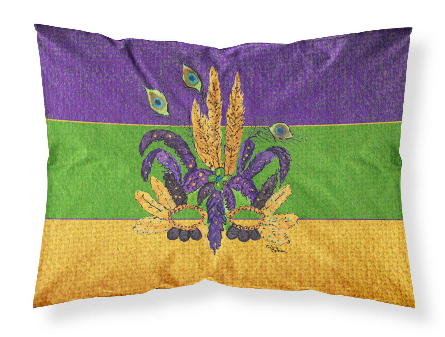 Mardi Gras Mask Standard Pillowcase Lightweight Super Soft Easy Care Decorative Artwork Pillowcase, Standard