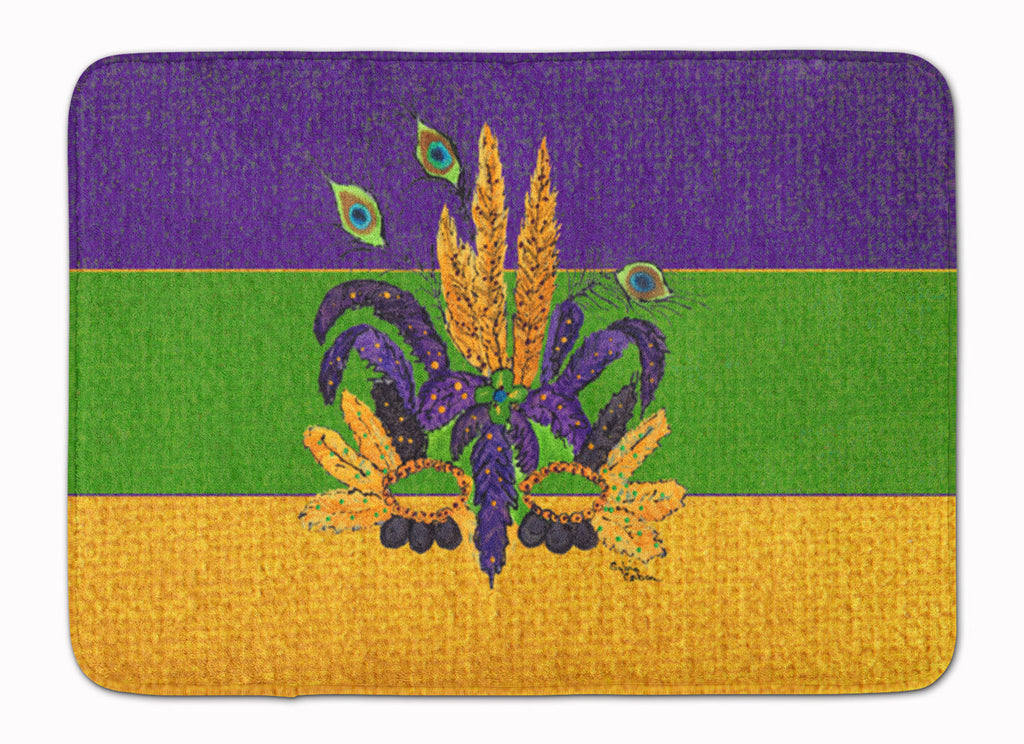 Mardi Gras Mask Memory Foam Kitchen Mat Machine Washable Anti-Fatigue Cushion Comfort Bath or Kitchen Rug