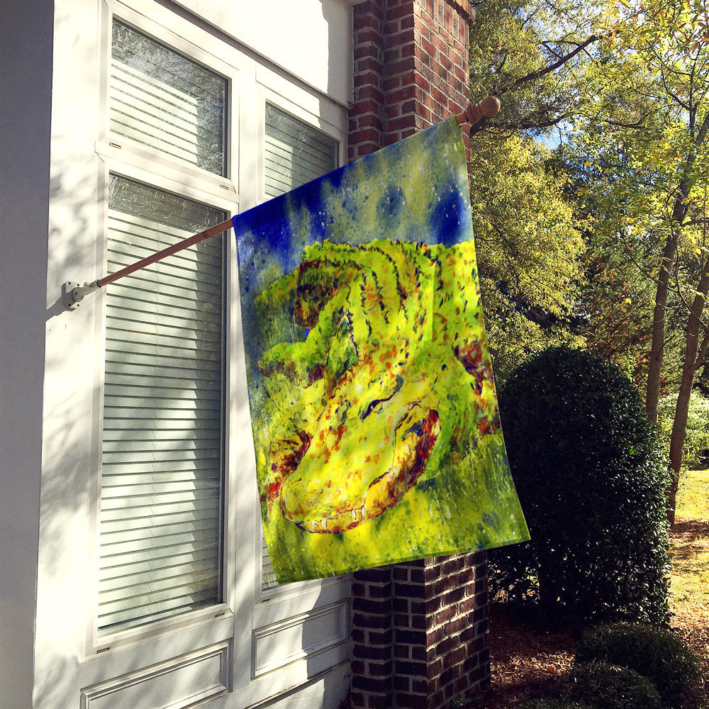 Alligator House Flag 28x40 Porch Sleeve Pole Decorative Outside Yard Banner Artwork Wall Hanging, Polyester