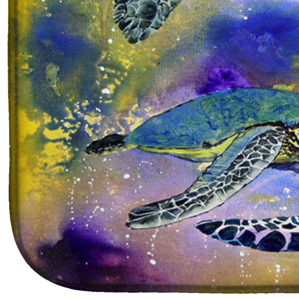 Turtle Dish Drying Mat Absorbent Dish Drying Mat Pad for Kitchen Counter Dish Drainer Mat for Countertop, 14 x 21", Multicolor
