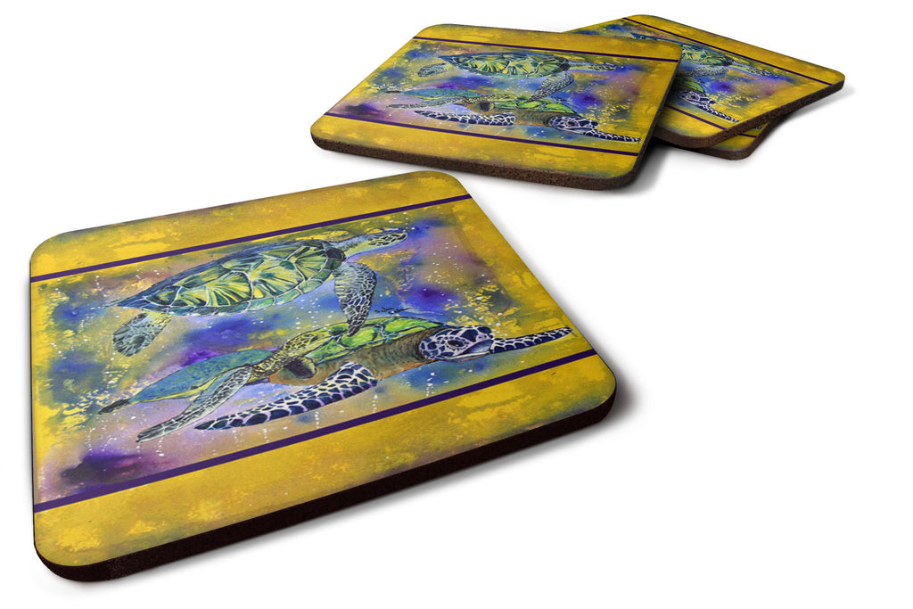 Turtle Foam Coasters Set of 4 Cup Coasters for Indoor Outdoor, Tabletop Protection, Anti Slip, Mouse pad Material