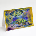 Turtle Greeting Cards Pack of 8 Blank Cards with Envelopes Whimsical A7 Size 5x7
