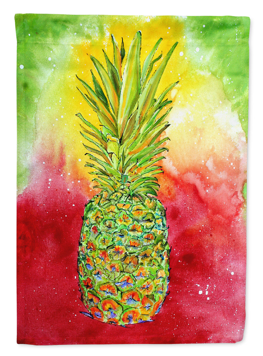 Pineapple House Flag 28x40 Porch Sleeve Pole Decorative Outside Yard Banner Artwork Wall Hanging, Polyester