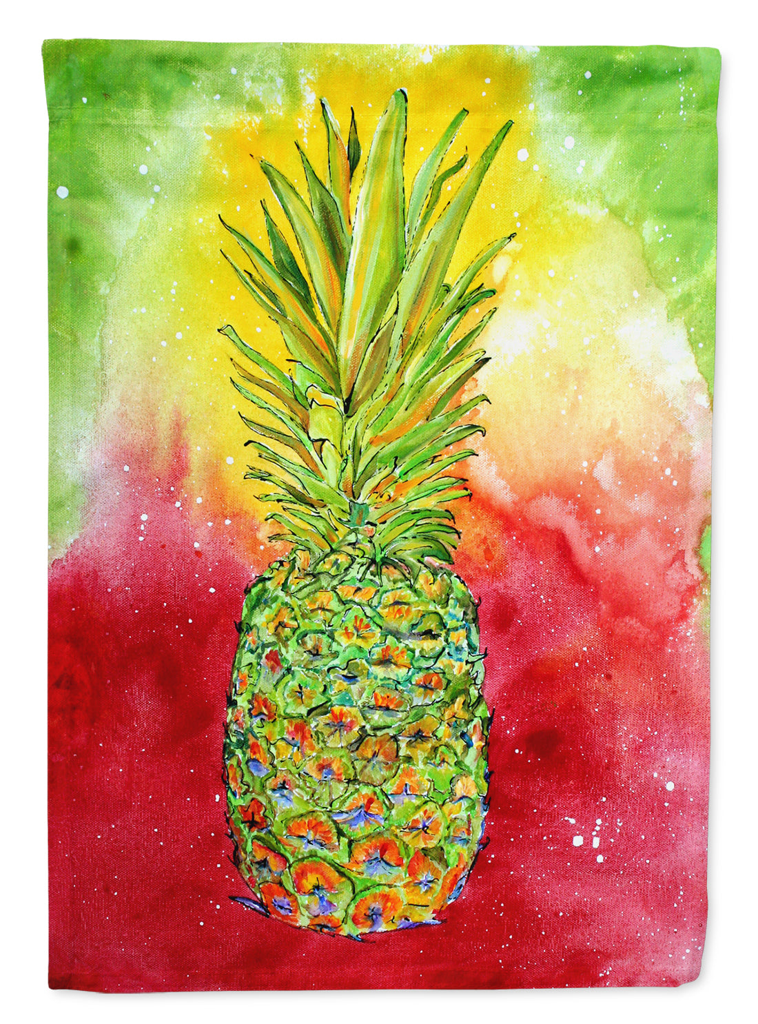 Pineapple House Flag 28x40 Porch Sleeve Pole Decorative Outside Yard Banner Artwork Wall Hanging, Polyester