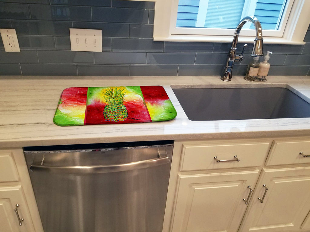 Pineapple Dish Drying Mat Absorbent Dish Drying Mat Pad for Kitchen Counter Dish Drainer Mat for Countertop, 14 x 21", Multicolor