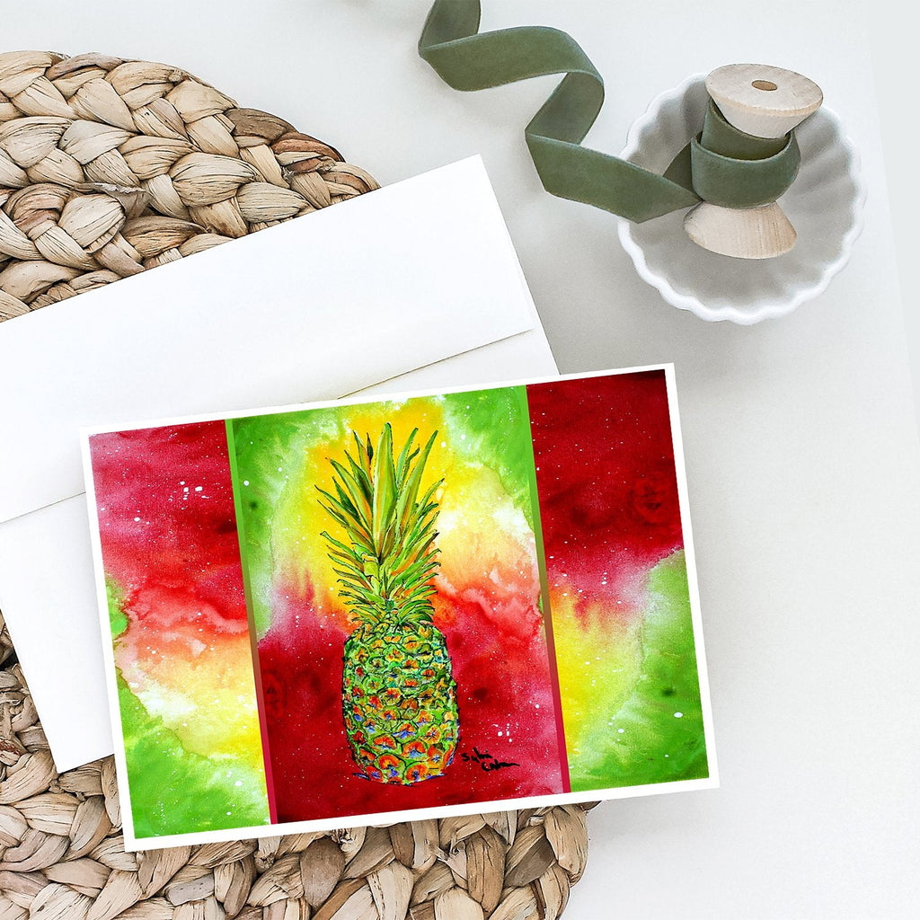 Pineapple Greeting Cards Pack of 8 Blank Cards with Envelopes Whimsical A7 Size 5x7