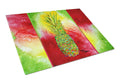 Pineapple Cutting Board Tempered Glass Kitchen Cutting Surface, Heat Resistant Chopping, Non-Slip Feet, Food Prep & Serving
