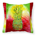 Pineapple Decorative Throw Pillow 14x14 Indoor Outdoor Accent Cushion, Fabric Cover with Insert for Sofa, Bed, Porch & Living Room