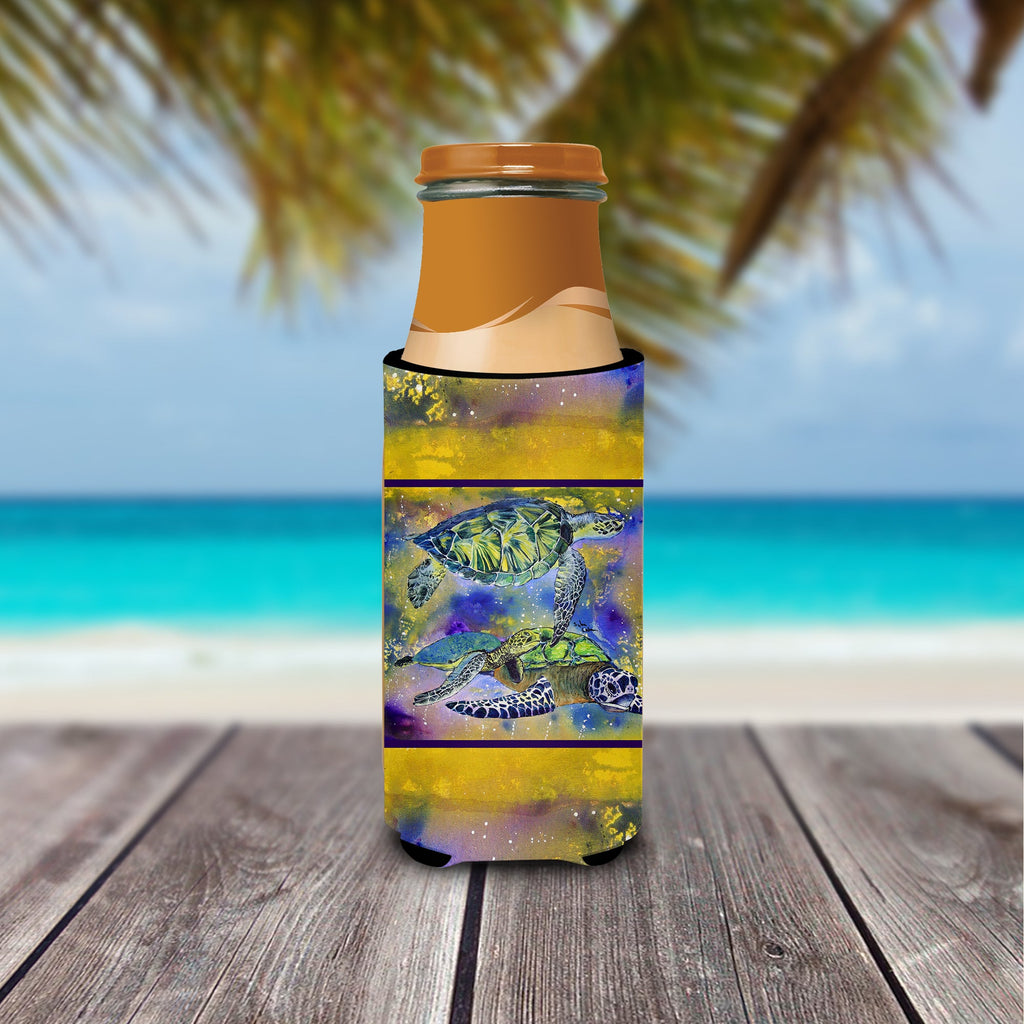 Turtle Slim Can Hugger , Insulated Foam Hugger for 12 oz Slim Cans, Beer Bottles & Water Bottles, Printed in USA