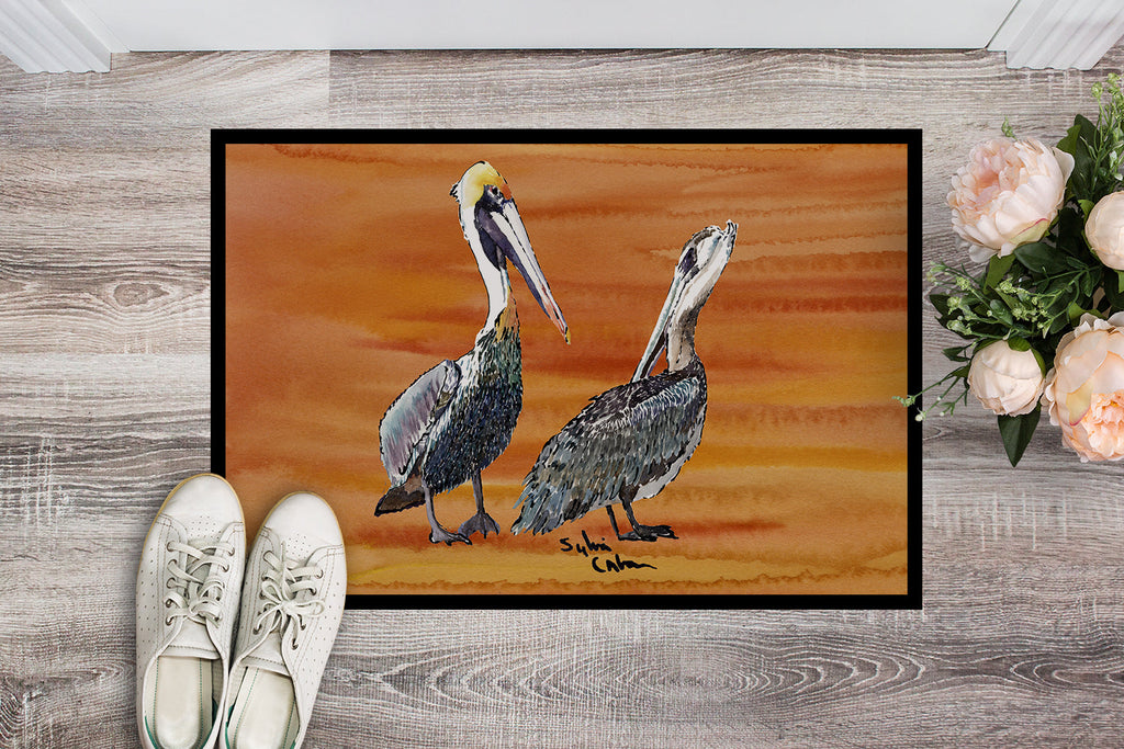 Pelican Doormat Indoor Outdoor 24H X 36W Front Door Mat Rugs for Entryway, Non Slip Washable Low Pile,
