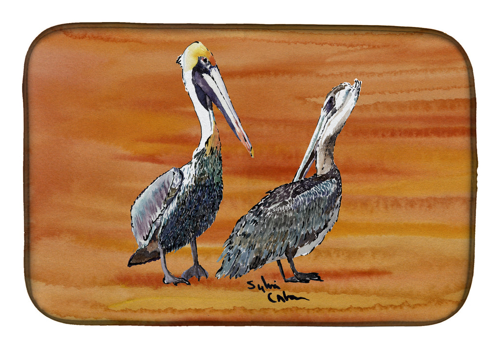 Pelican Dish Drying Mat Absorbent Dish Drying Mat Pad for Kitchen Counter Dish Drainer Mat for Countertop, 14 x 21", Multicolor