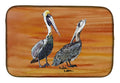 Pelican Dish Drying Mat Absorbent Dish Drying Mat Pad for Kitchen Counter Dish Drainer Mat for Countertop, 14 x 21", Multicolor