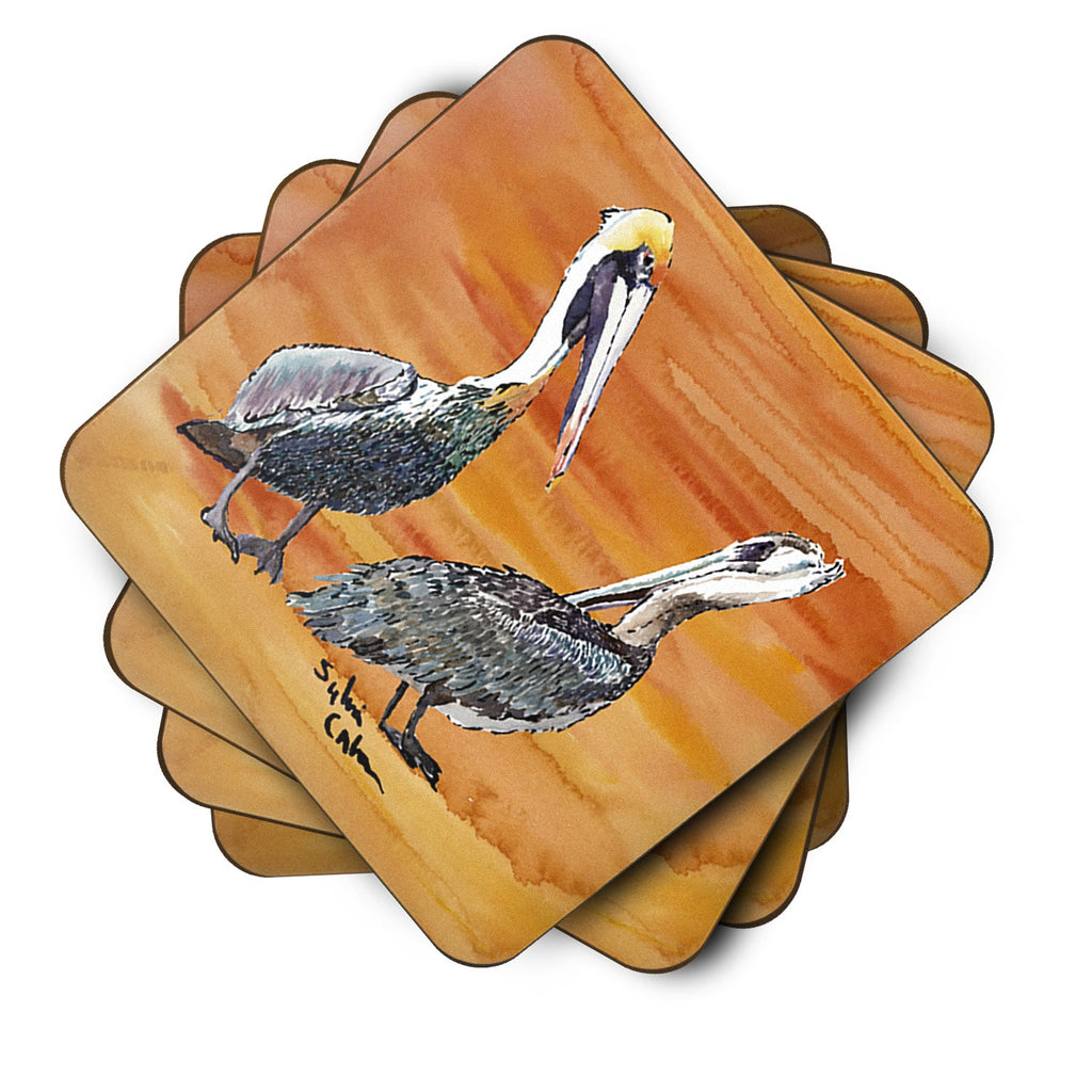 Pelican Foam Coasters Set of 4 Cup Coasters for Indoor Outdoor, Tabletop Protection, Anti Slip, Mouse pad Material