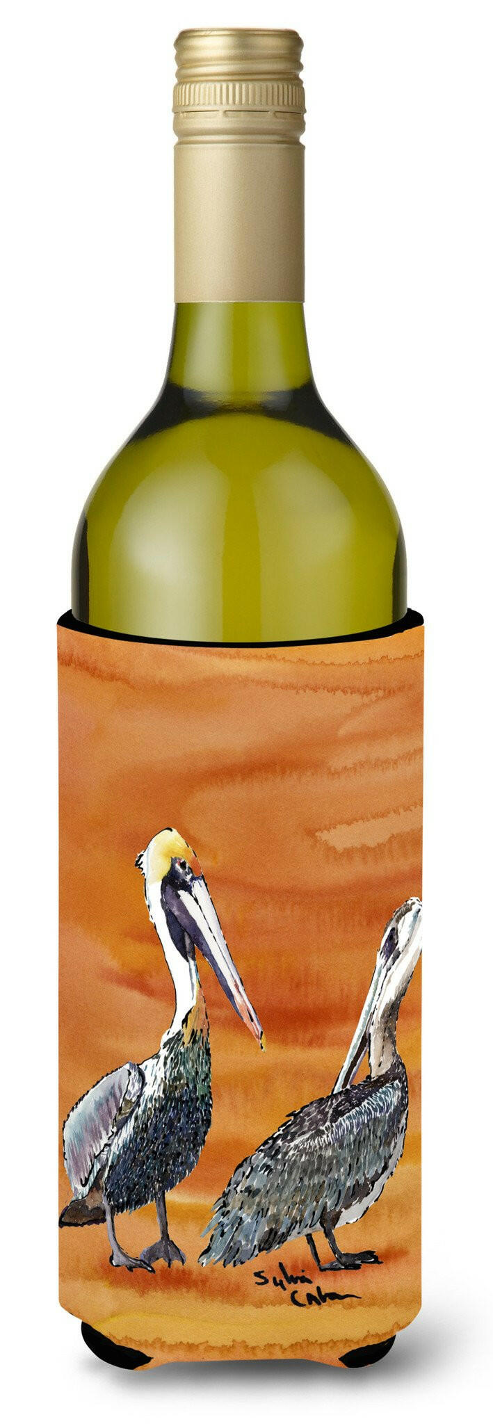 Pelican Wine Bottle Hugger Gift Sleeve for Standard 750 ml Bottles, Insulated Reusable Also Fits Mini Shot & Pint Bottles