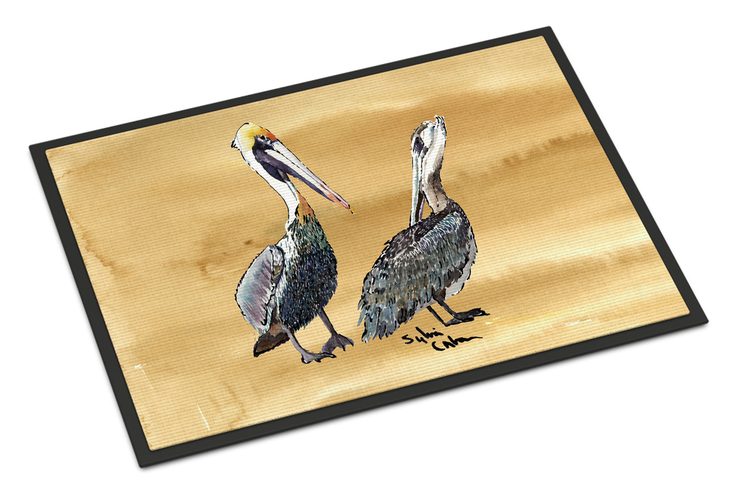 Pelican Doormat Indoor Outdoor 24H X 36W Front Door Mat Rugs for Entryway, Non Slip Washable Low Pile,