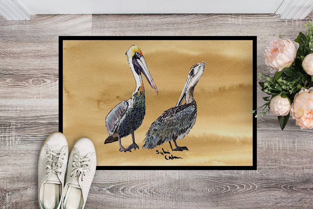 Pelican Doormat Indoor Outdoor 24H X 36W Front Door Mat Rugs for Entryway, Non Slip Washable Low Pile,