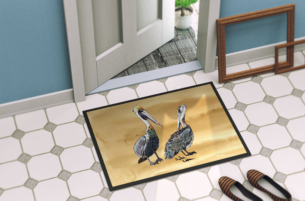 Pelican Doormat Indoor Outdoor 24H X 36W Front Door Mat Rugs for Entryway, Non Slip Washable Low Pile,