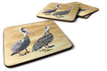 Pelican Foam Coasters Set of 4 Cup Coasters for Indoor Outdoor, Tabletop Protection, Anti Slip, Mouse pad Material