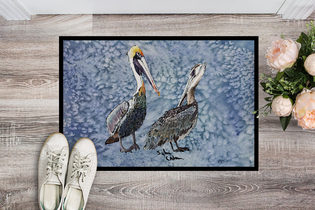 Pelican Doormat Indoor Outdoor 18H X 27W Front Door Mat Rugs for Entryway, Non Slip Washable