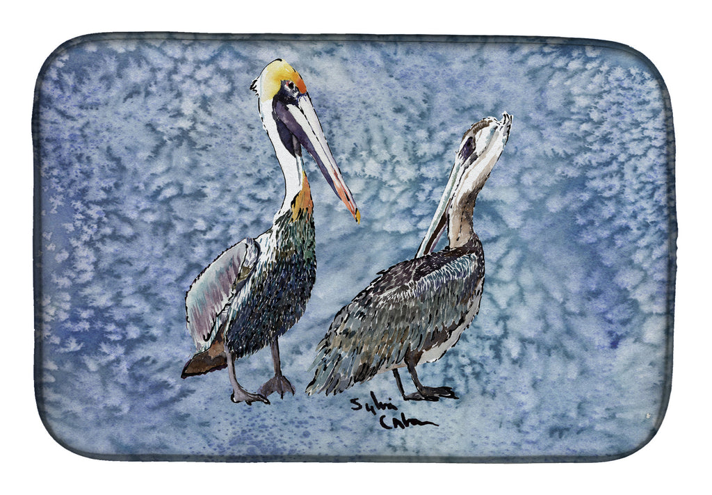 Pelican Dish Drying Mat Absorbent Dish Drying Mat Pad for Kitchen Counter Dish Drainer Mat for Countertop, 14 x 21", Multicolor