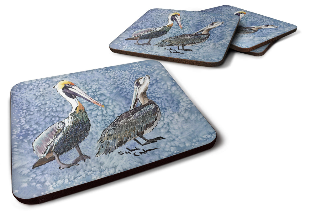 Pelican Foam Coasters Set of 4 Cup Coasters for Indoor Outdoor, Tabletop Protection, Anti Slip, Mouse pad Material
