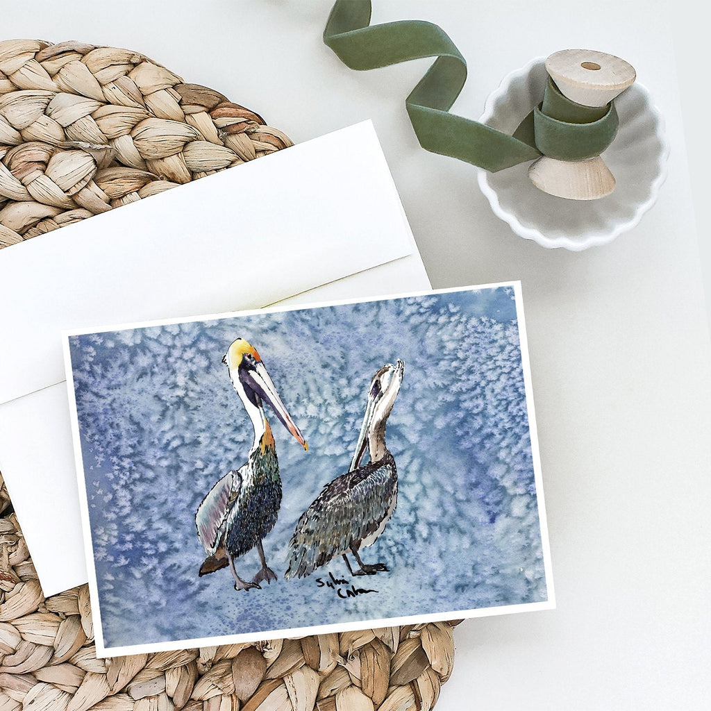 Pelican Greeting Cards Pack of 8 Blank Cards with Envelopes Whimsical A7 Size 5x7