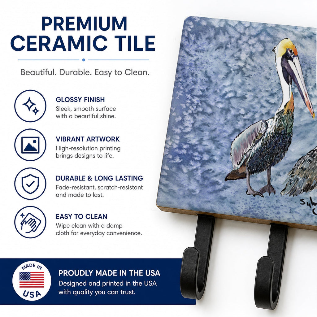 Pelican Leash or Key Holder Wall Hooks, Coat Rack Wall Mount, for Hanging Keys, Towels, Aprons, Leashes
