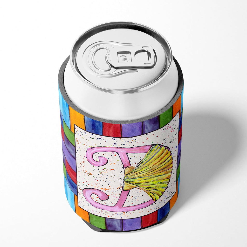 Beach and Seafood Letter D Can or Bottle Hugger Cooler Sleeve for Standard 12 oz Cans, Insulated Foam Beer & Soda Can Hugger Reusable