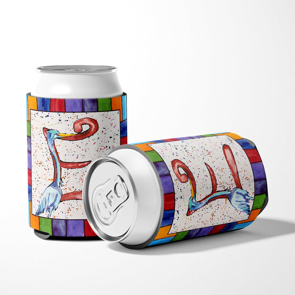 Beach and Seafood Letter E Can or Bottle Hugger Cooler Sleeve for Standard 12 oz Cans, Insulated Foam Beer & Soda Can Hugger Reusable
