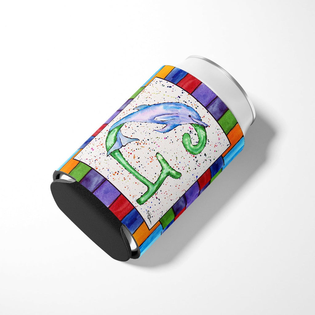 Beach and Seafood Letter G Can or Bottle Hugger Cooler Sleeve for Standard 12 oz Cans, Insulated Foam Beer & Soda Can Hugger Reusable