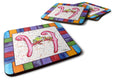 Beach and Seafood Letter H Foam Coasters Set of 4 Cup Coasters for Indoor Outdoor, Tabletop Protection, Anti Slip, Mouse pad Material