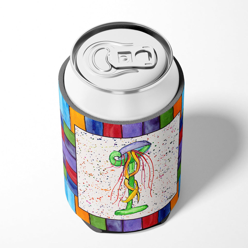 Beach and Seafood Letter I Can or Bottle Hugger Cooler Sleeve for Standard 12 oz Cans, Insulated Foam Beer & Soda Can Hugger Reusable