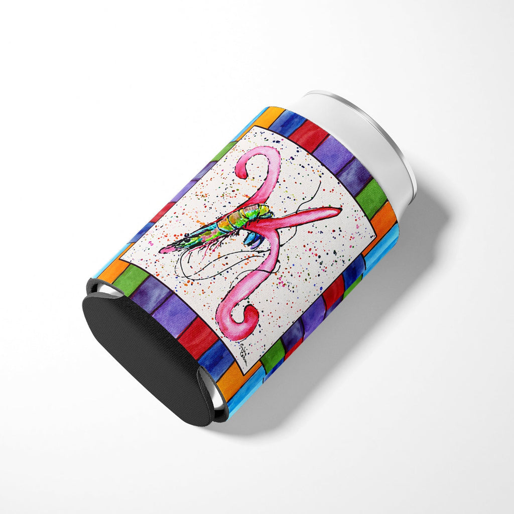 Beach and Seafood Letter K Can or Bottle Hugger Cooler Sleeve for Standard 12 oz Cans, Insulated Foam Beer & Soda Can Hugger Reusable