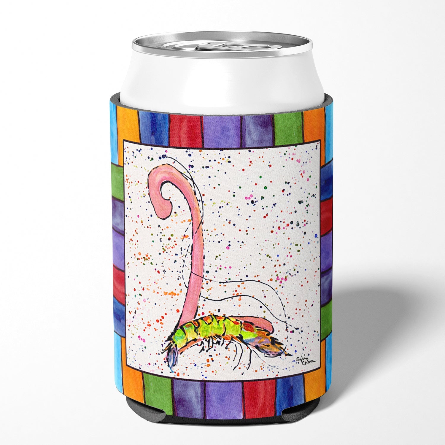Beach and Seafood Letter L Can or Bottle Hugger Cooler Sleeve for Standard 12 oz Cans, Insulated Foam Beer & Soda Can Hugger Reusable