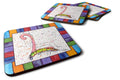 Beach and Seafood Letter L Foam Coasters Set of 4 Cup Coasters for Indoor Outdoor, Tabletop Protection, Anti Slip, Mouse pad Material