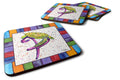 Beach and Seafood Letter P Foam Coasters Set of 4 Cup Coasters for Indoor Outdoor, Tabletop Protection, Anti Slip, Mouse pad Material