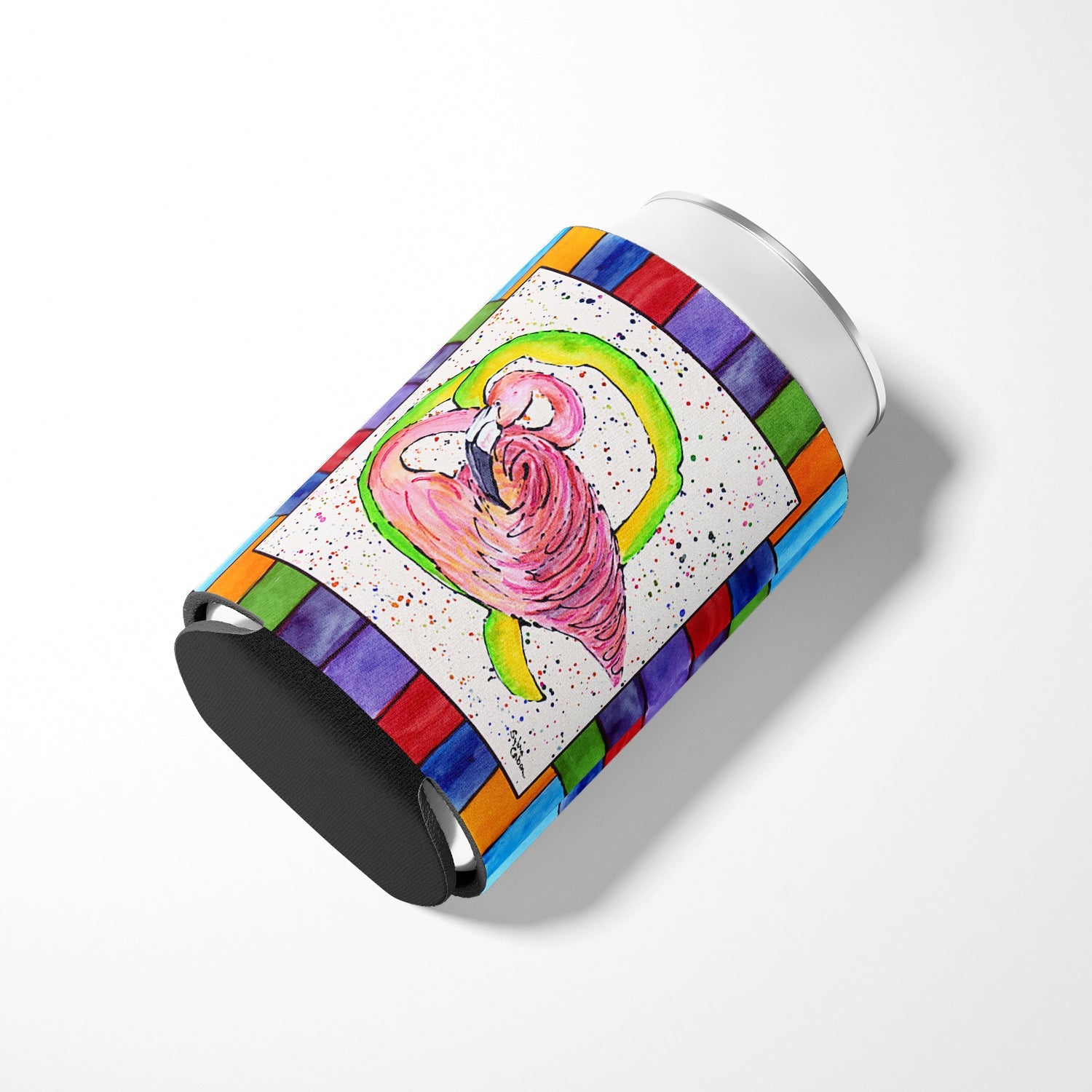 Beach and Seafood Letter Q Can or Bottle Hugger Cooler Sleeve for Standard 12 oz Cans, Insulated Foam Beer & Soda Can Hugger Reusable