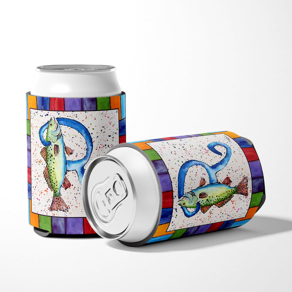 Beach and Seafood Letter R Can or Bottle Hugger Cooler Sleeve for Standard 12 oz Cans, Insulated Foam Beer & Soda Can Hugger Reusable