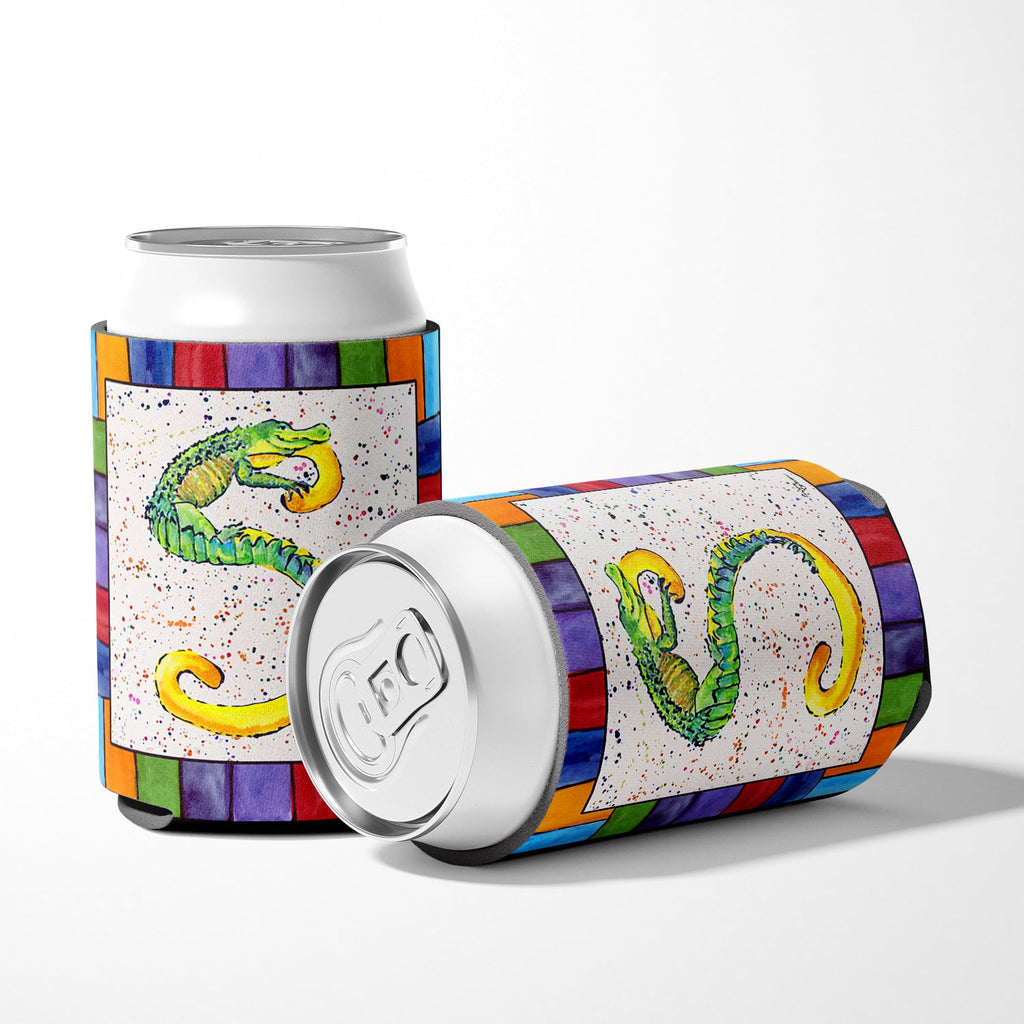 Beach and Seafood Letter S Can or Bottle Hugger Cooler Sleeve for Standard 12 oz Cans, Insulated Foam Beer & Soda Can Hugger Reusable
