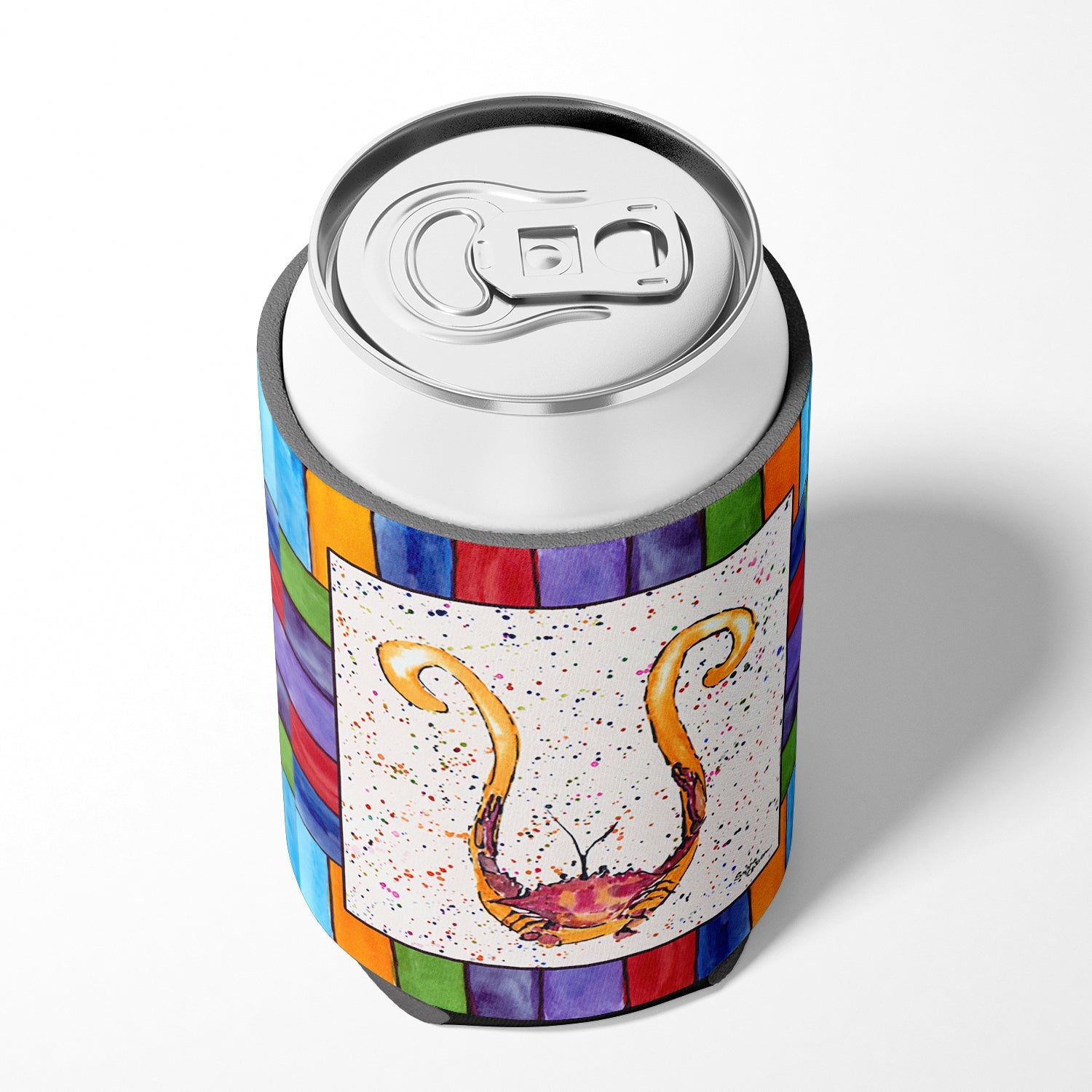Beach and Seafood Letter U Can or Bottle Hugger Cooler Sleeve for Standard 12 oz Cans, Insulated Foam Beer & Soda Can Hugger Reusable