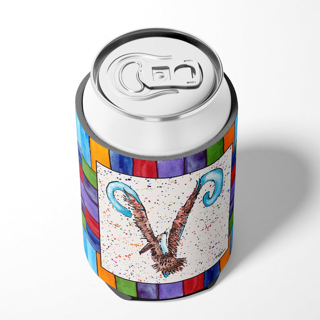 Beach and Seafood Letter V Can or Bottle Hugger Cooler Sleeve for Standard 12 oz Cans, Insulated Foam Beer & Soda Can Hugger Reusable