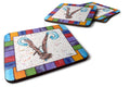 Beach and Seafood Letter V Foam Coasters Set of 4 Cup Coasters for Indoor Outdoor, Tabletop Protection, Anti Slip, Mouse pad Material