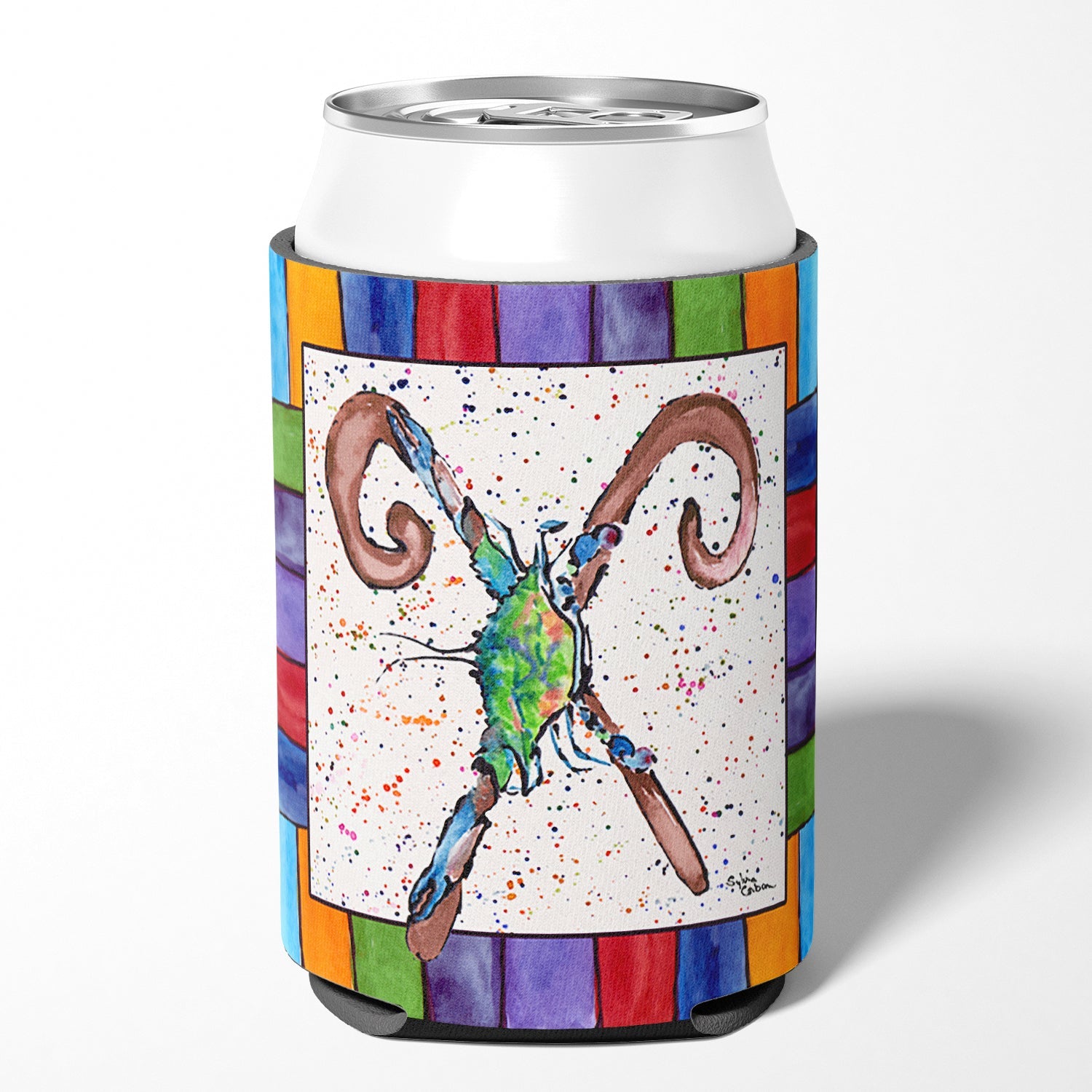 Beach and Seafood Letter X Can or Bottle Hugger Cooler Sleeve for Standard 12 oz Cans, Insulated Foam Beer & Soda Can Hugger Reusable